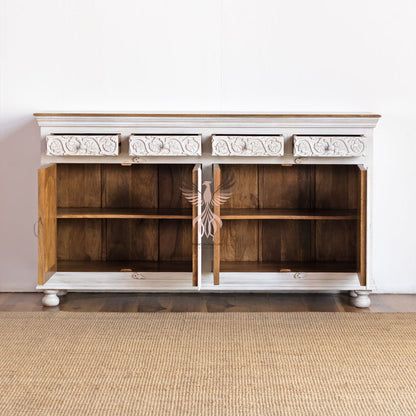 Sideboard Carved Door 4 Draw 4 Door