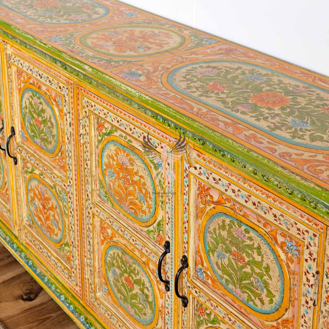 Sideboard Painted Four Draw Four Door Design