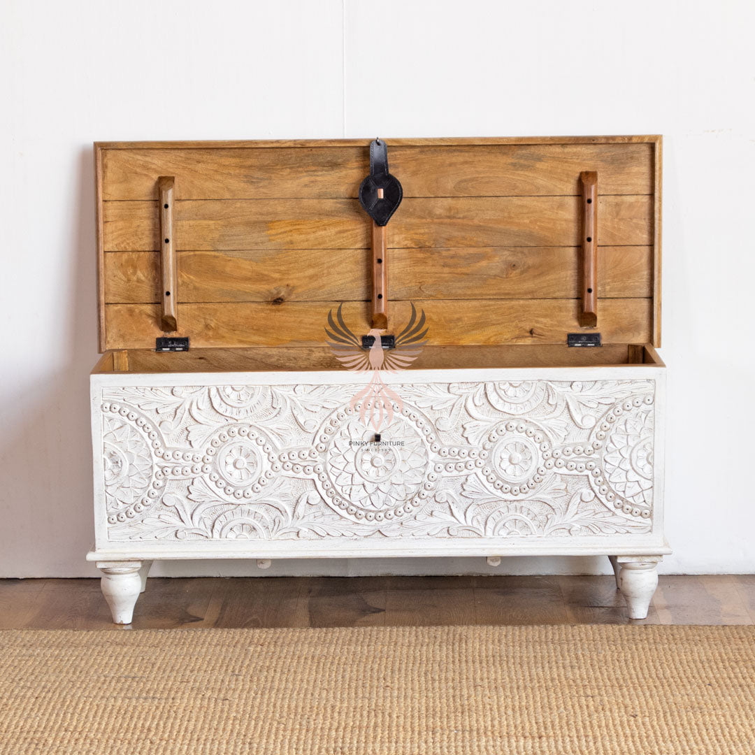 Storage Chest with Carving