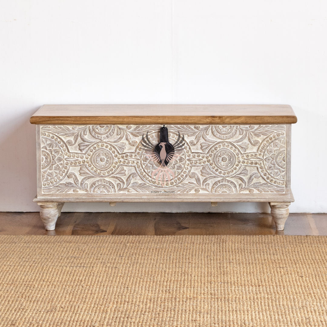 Storage Chest with Carving