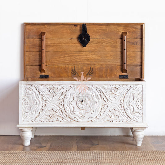 Storage Chest with Carving
