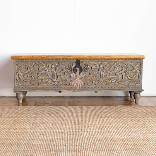 Storage Chest with Carving
