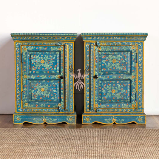 Bedside Table Painted Set of 2