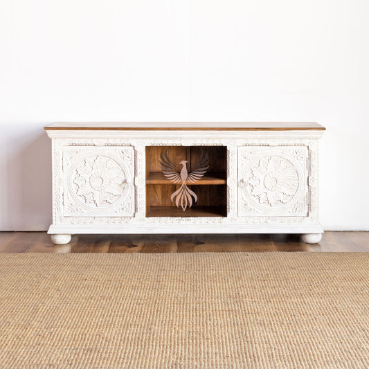 TV Cabinet – Bold Vintage Design with Ornate Hand-Carved Detailing