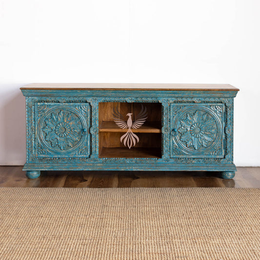 TV Cabinet – Bold Vintage Design with Ornate Hand-Carved Detailing