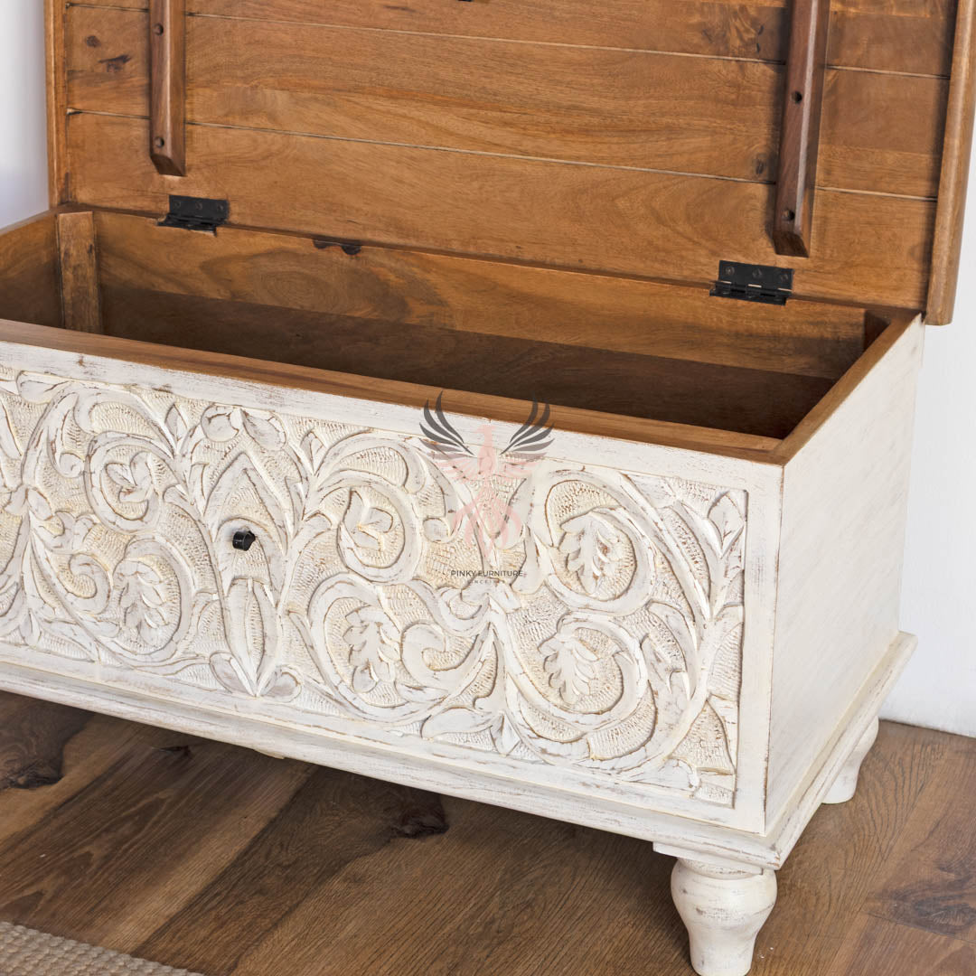 Storage Chest with Carving
