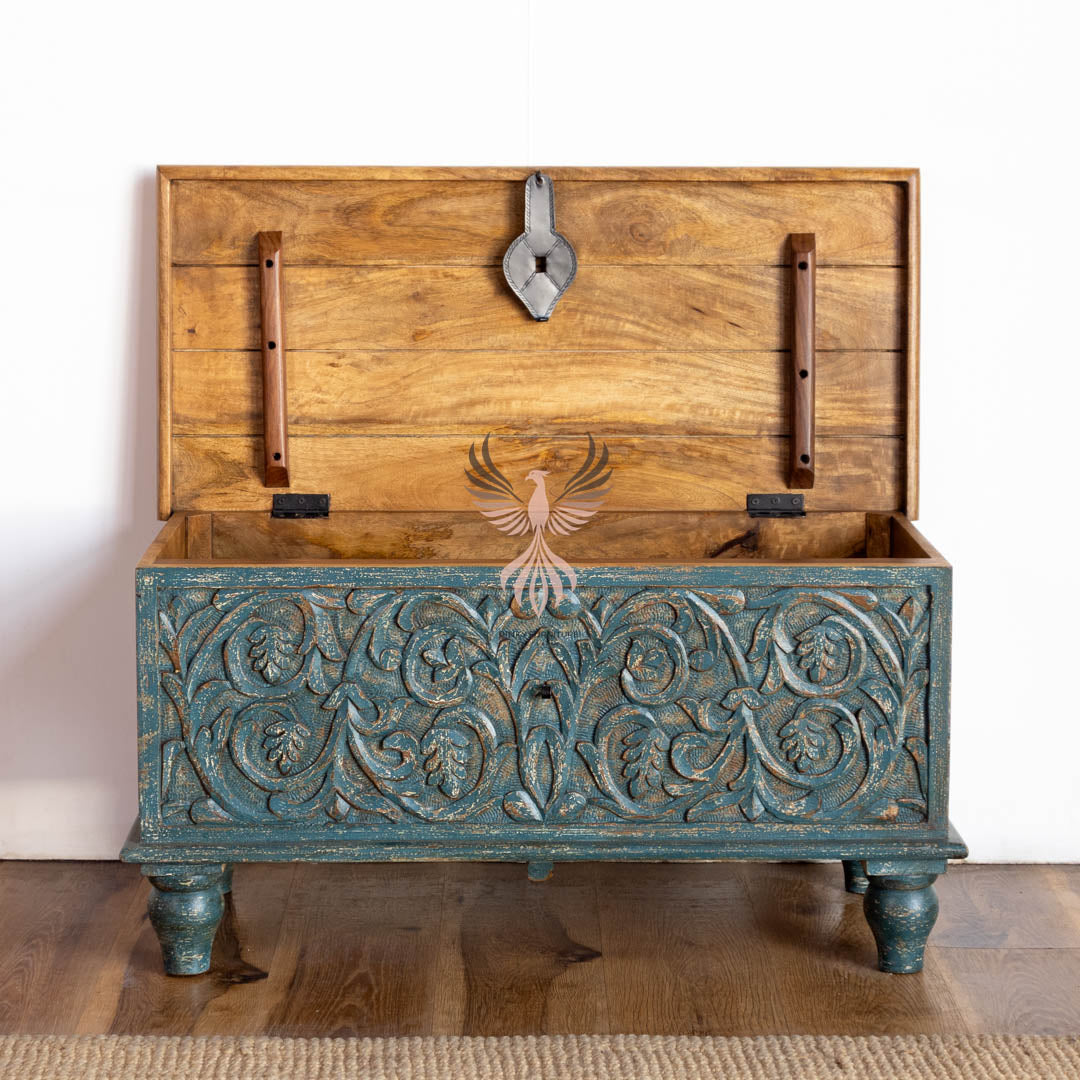 Storage Chest with Carving
