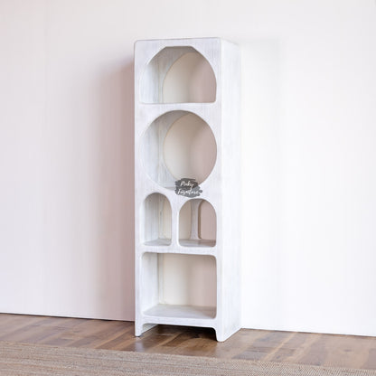 Bookcase Modern Organic Design Narrow - AB25FB-1-2