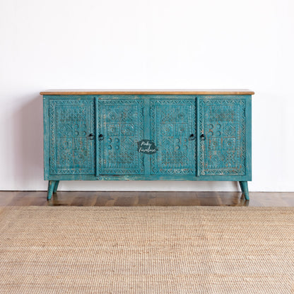 Wooden Sideboard Carved Door