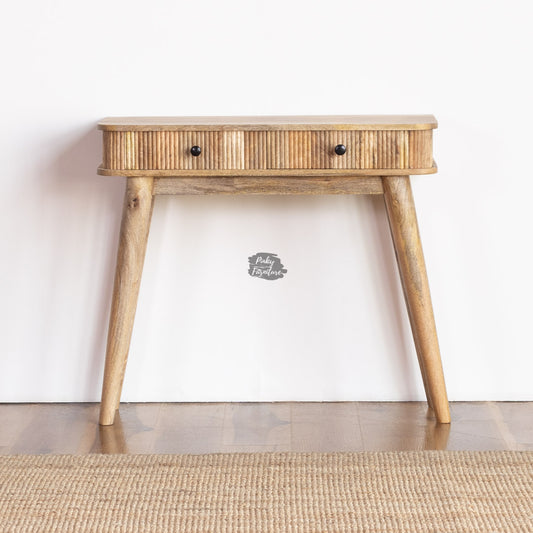 Console Table Ribbed Modern Organic Design