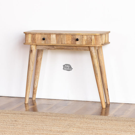 Console Table Ribbed Modern Organic Design
