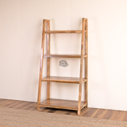 Wooden Bookshelf Ladder Design