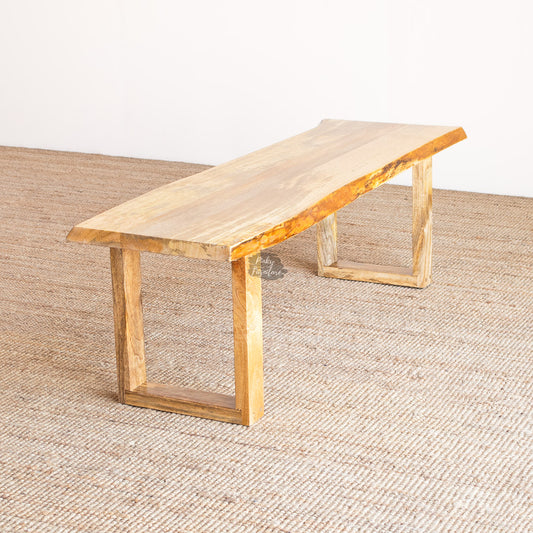 Dining Bench Mango Wood with Live Edge