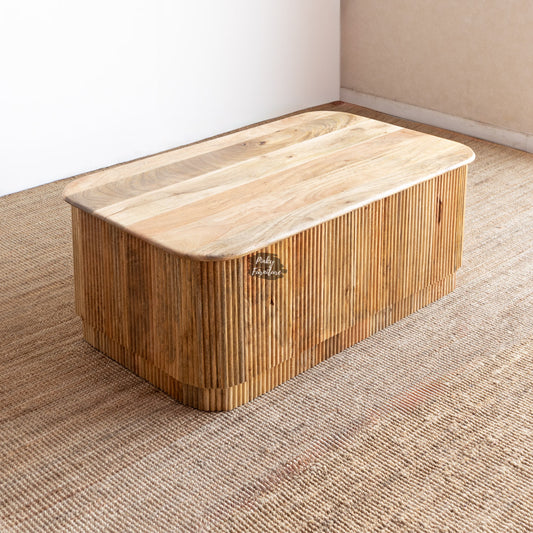 Coffee Table Ribbed Design