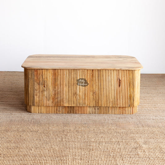 Coffee Table Ribbed Design