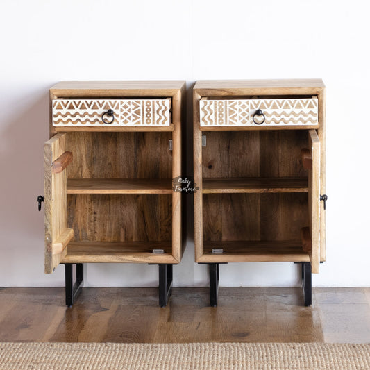 Bedside Tables CNC Design Set of 2