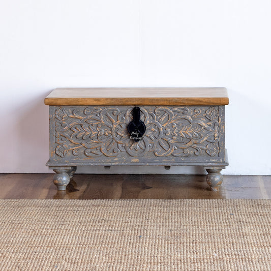 Storage Chest with Carving