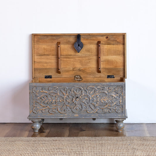 Storage Chest with Carving