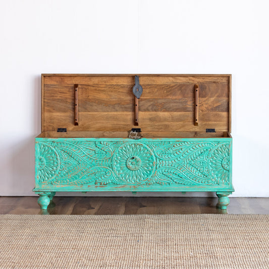 Storage Chest with Carving