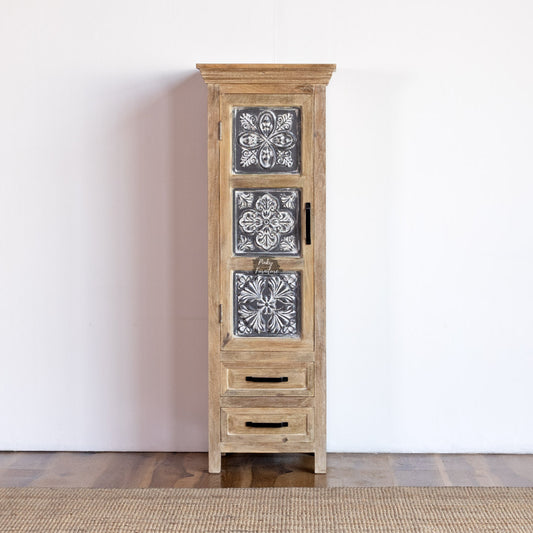 Cupboard Carved Narrow - AB24DC-1-16