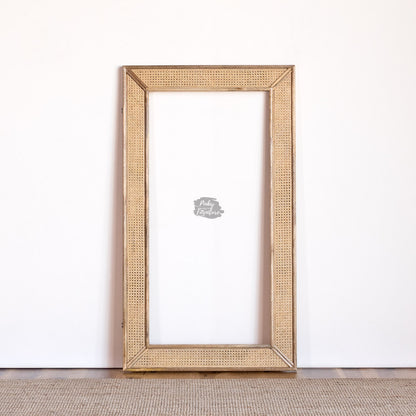 Mirror Frame Rattan Design