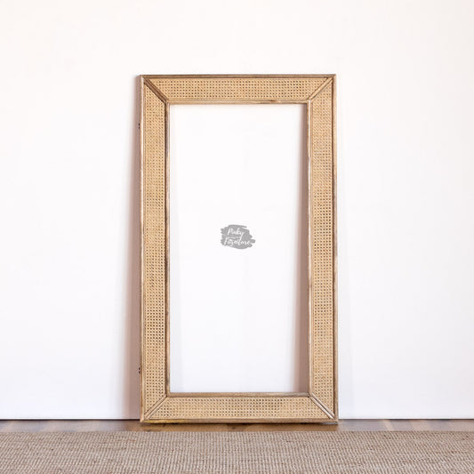 Mirror Frame Rattan Design