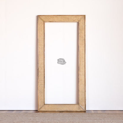 Mirror Frame Rattan Design