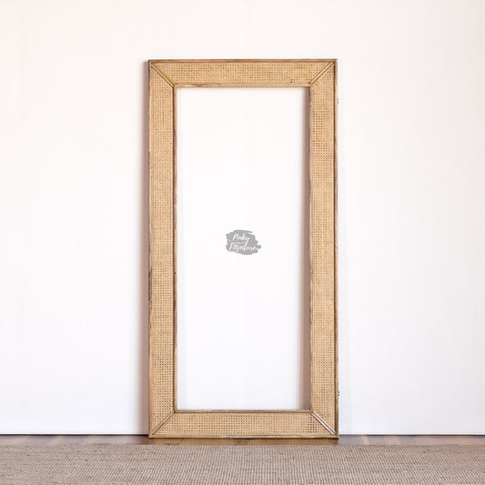 Mirror Frame Rattan Design