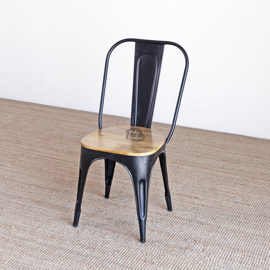 Dining Chair Iron and Wood Design