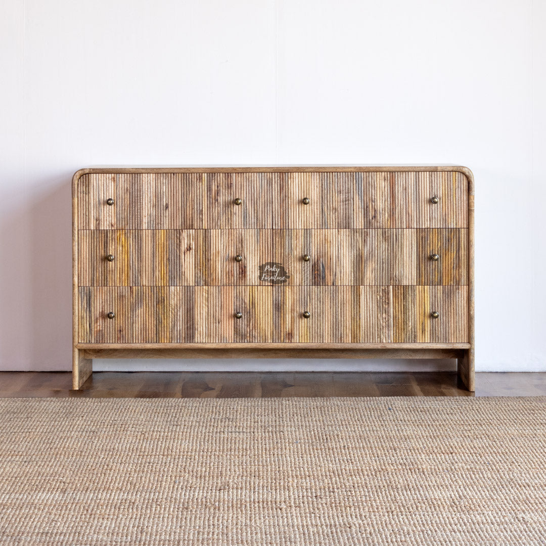 Chest of Drawers Ribbed Design