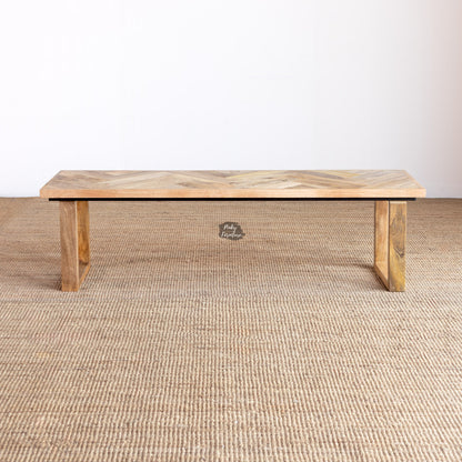 Bench Herringbone Design AB24NV-1-23 – Contemporary Craftsmanship Meets