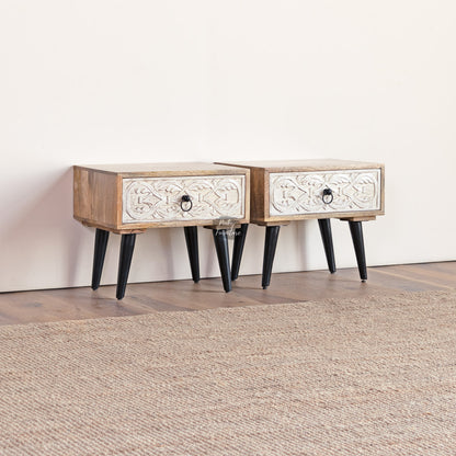 Bedside Tables CNC Design Set of 2