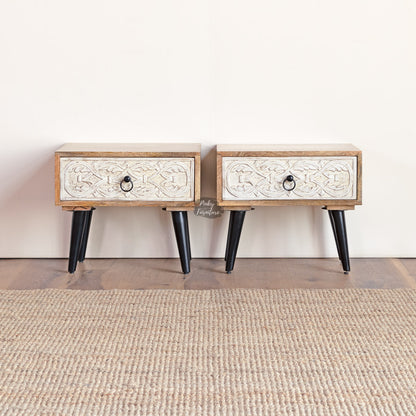 Bedside Tables CNC Design Set of 2