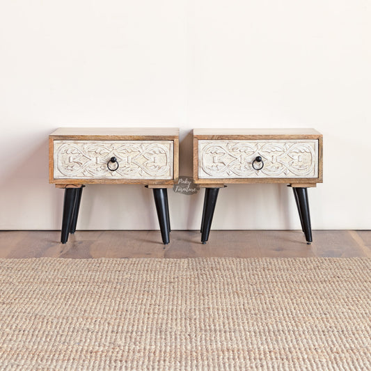 Bedside Tables CNC Design Set of 2