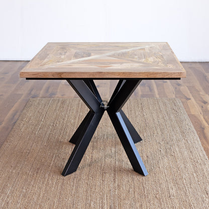 Dining Table Sq Herringbone Design